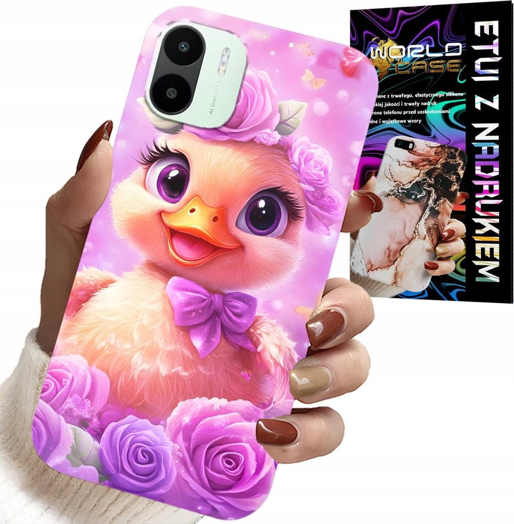 Hülle Für Xiaomi Redmi A2 - Süsse Ente, Ente Auf Rosa Hintergrund