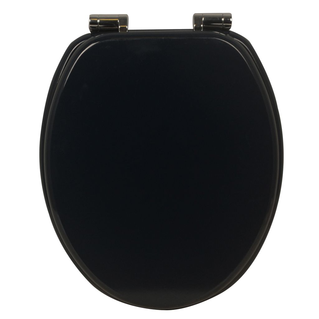 Style home Toilettendeckel WC-Sitz mit Absenkautomatik Holzkern Klobrille und Klodeckel mit Softclose-Mechanismus, O Form Toilet Seat, Dark Blue