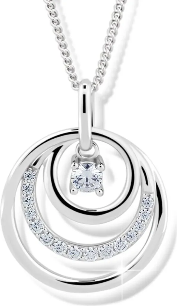 Collier argent J328CZ-W idéal pour vos cérémonies et cadeaux de fête