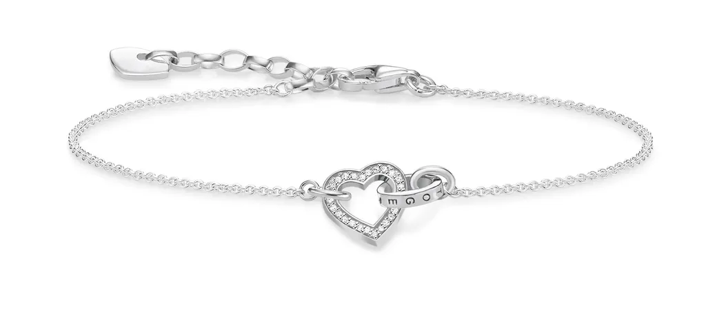 Bracelet Argent Anti-Ternissement Cœur Thomas Sabo Zirconium Durable