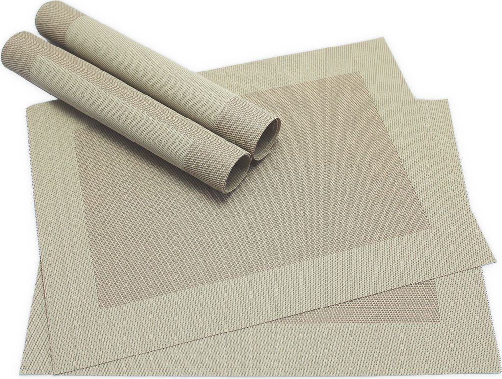 Tischsets BORDA 4er Set Beige als Tischuntersetzer