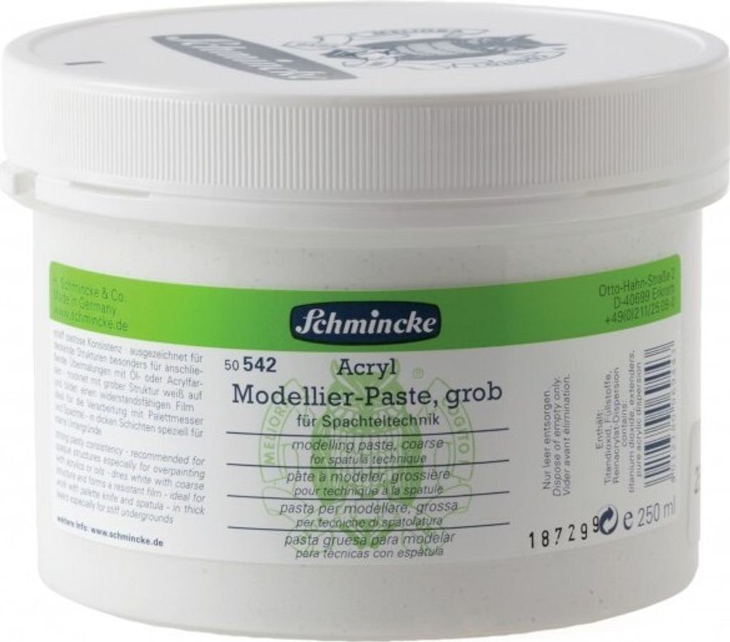 Schmincke 300ml Hilfsmittel Modellier-Paste grob Acryl 50 542 048