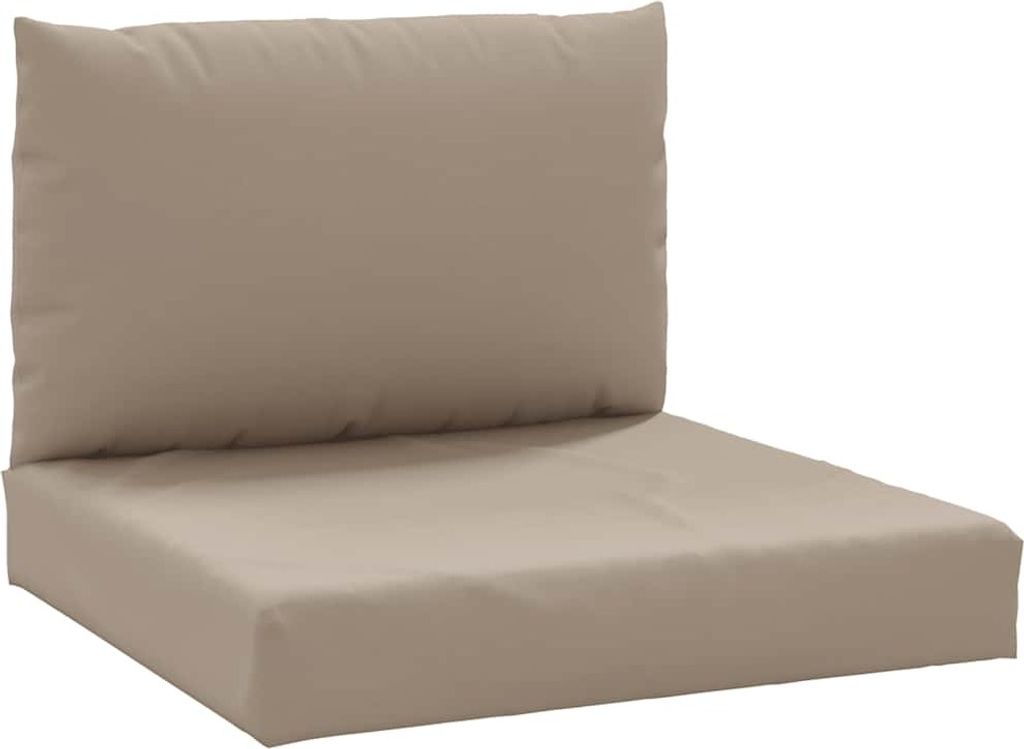 vidaXL Cuscino Pallet 2 pezzi Taupe tessuto Oxford Immagine del prodotto 