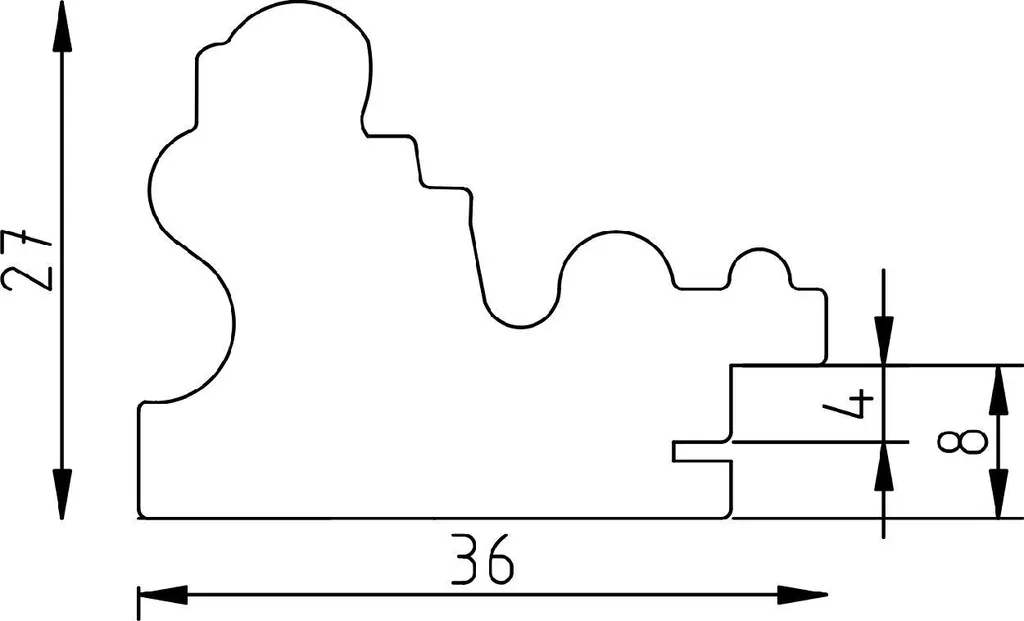 Cornice Barocca Legno 20x30 Marrone Profilo 63 con Vetro Artistico Online - 4