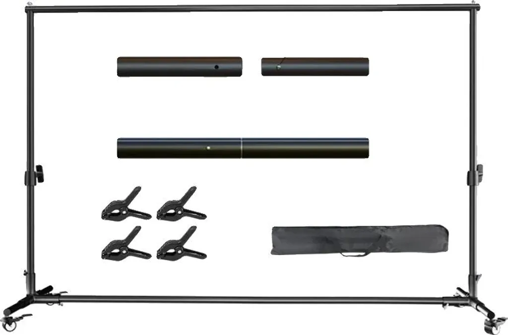 Système de Soutien Antigite 2x3M : Double Barre et Roues Incluses