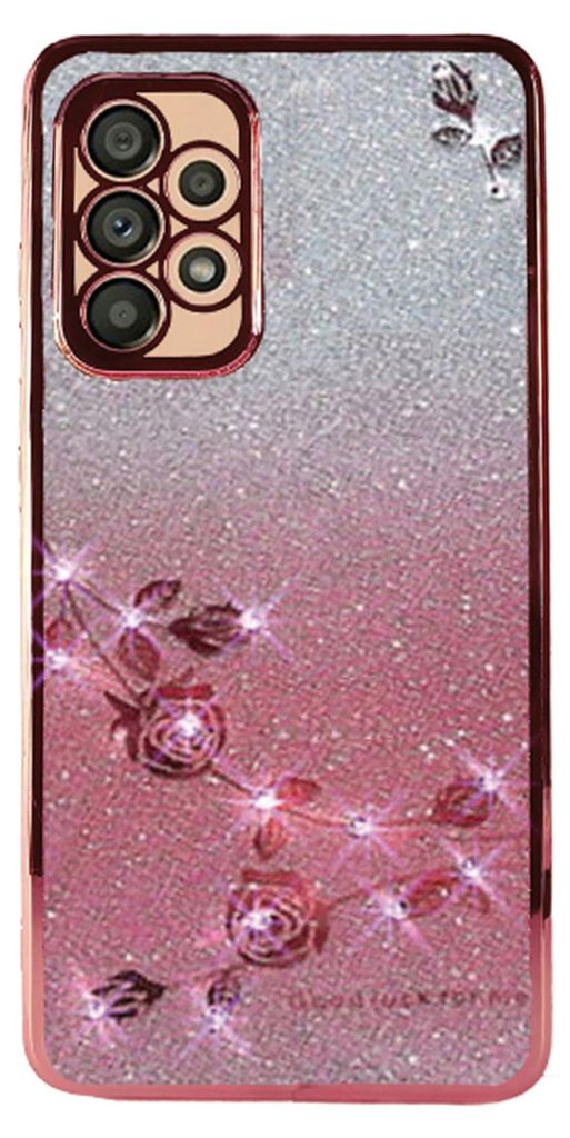 GLITZER STRASS ROSE TPU HÜLLE Silikon Case Cover Handyhülle Produktbild 