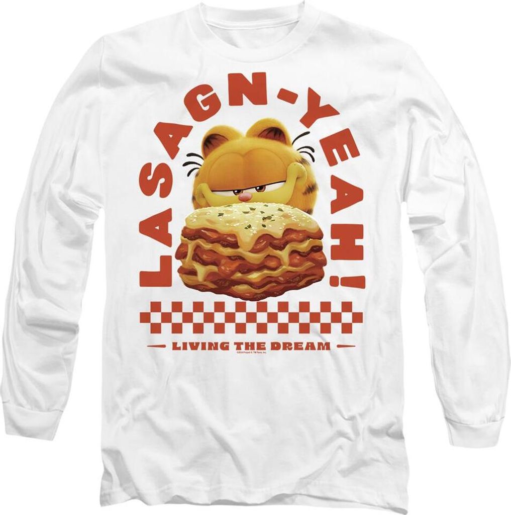 Garfield Movie - "Lasagnyeah" T-Shirt für Herren/Damen Uni TV10496 (XL) (Weiß)