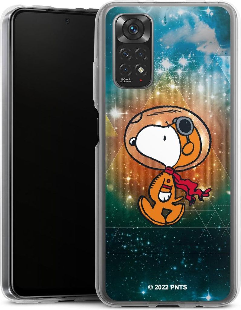DeinDesign Handyhülle für Xiaomi Redmi Note 11 4G Silikon Hülle Case Smartphone Schutzhülle Astronaut Offizielles Lizenzprodukt Snoopy