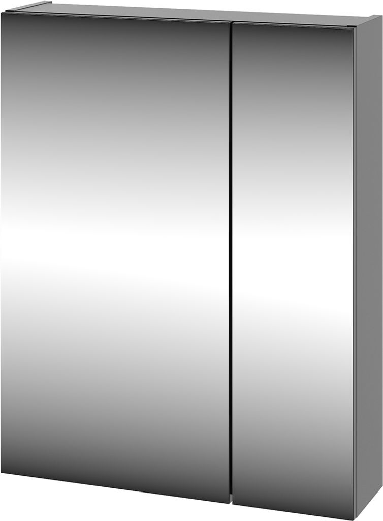 Spiegelschrank 60 cm breit modern in schwarz matt AVOLA-140