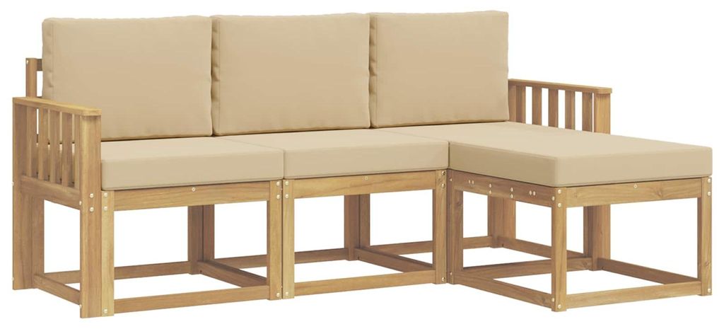 vidaXL Outdoor-Sofagarnitur 4 pcs