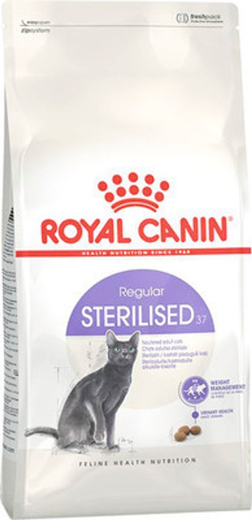 A bag of Royal Canin cat food.