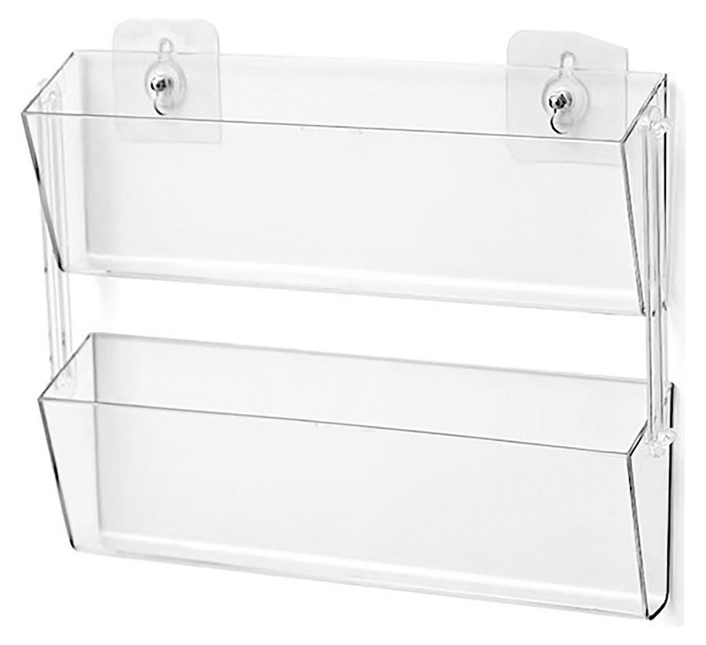 2/4 Stück Acryl-Prospekthalter, großes Fassungsvermögen, einfache Montage, transparenter Wandprospektständer