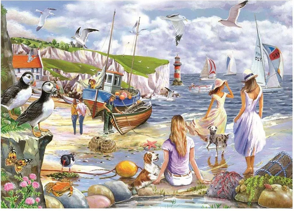 Activité de Détente Puzzle 500 Grandes Pièces Sea Shore Breezes Loisir