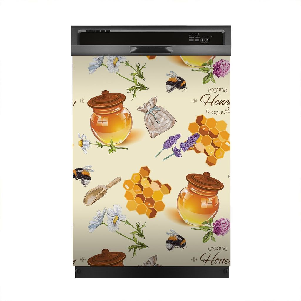 Magnete Dekorative 60x80 cm Küche Magnetmatte Spülmaschine - Honig Bienen Pflaster