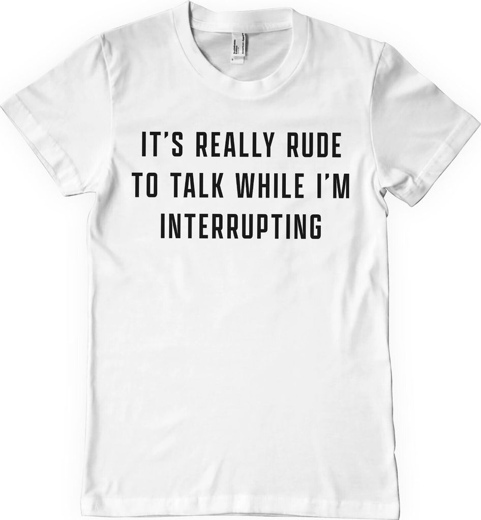 Rude To Talk T-Shirt - Small - White