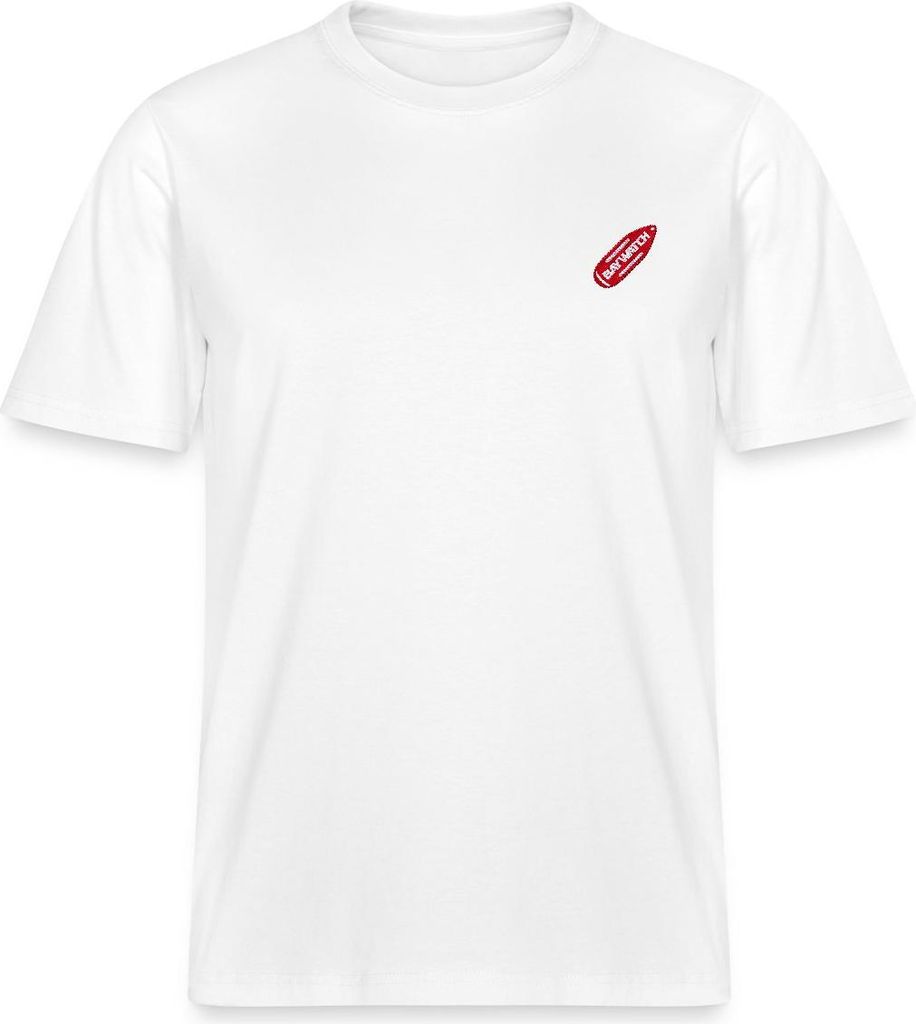 Spreadshirt Baywatch Logo Auf Boje Als Stick-Design Relaxed Fit Uni T-Shirt, M, Weiß