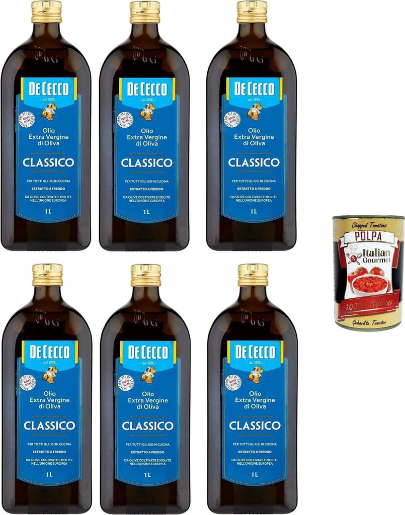 6x De Cecco Classico Natives Olivenöl Extra Olio Extra Produktbild 