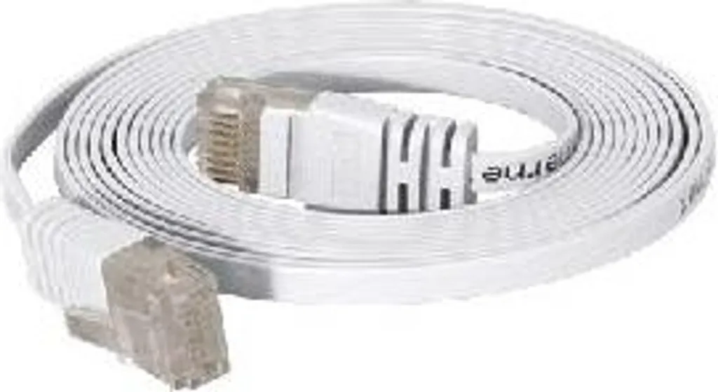 Cavo LAN Piatto Cat6 1mt Bianco | Cavo Patch Ultra Slim U/UTP