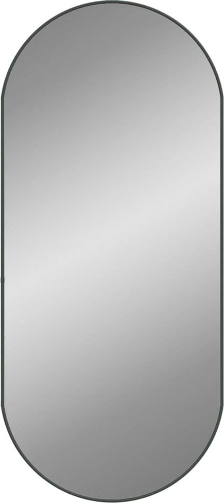 vidaXL Lustro ścienne czarne 100x45 cm owalne Zdjęcie produktu 