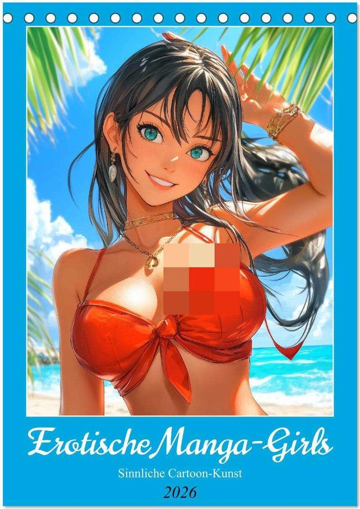 Erotische Manga-Girls. Sinnliche Cartoon-Kunst (Tischkalender 2026 DIN A5 hoch), CALVENDO Monatskalender