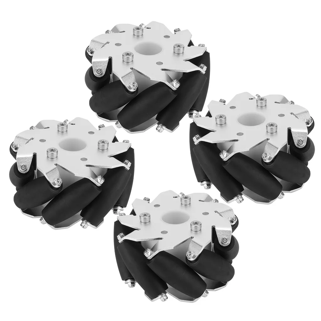 Set Ruote Mecanum RC 100mm - Kit Upgrade per Chassis Robot Arduino - 3