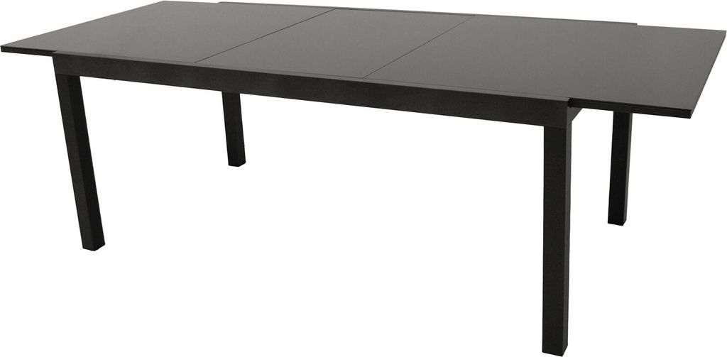 Ausziehtisch 240 x 100 cm Aluminium anthrazit