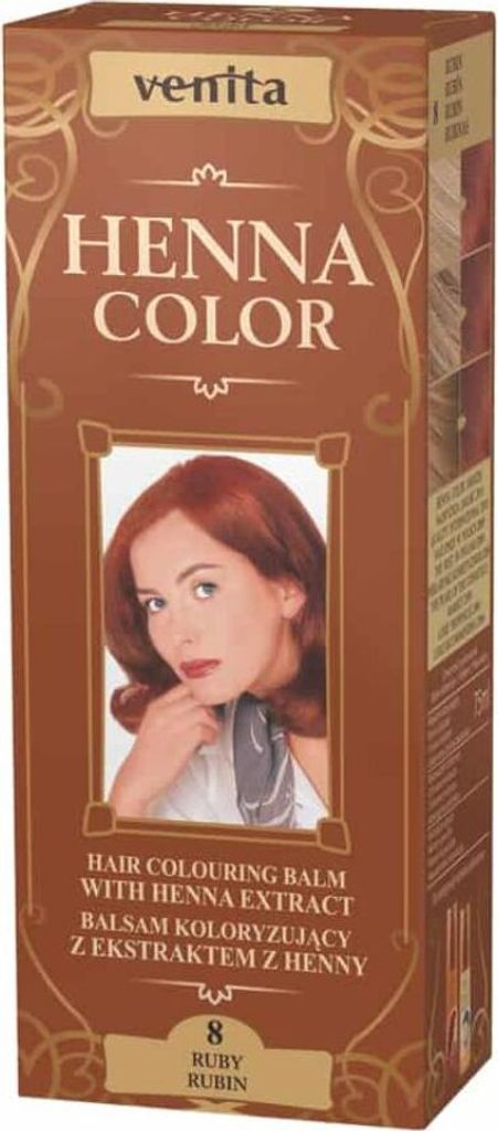 "Henna Color" Färbebalsam mit Henna-Extrakt No8 Ruby 75 ml.