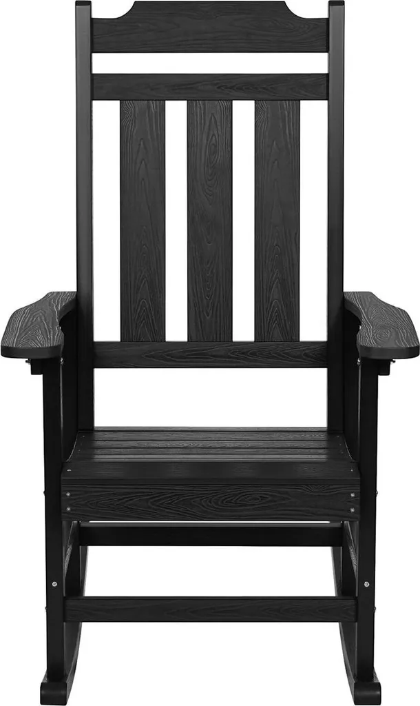 Fauteuil à bascule robuste 400 lb en HIPS dossier haut pour terrasse