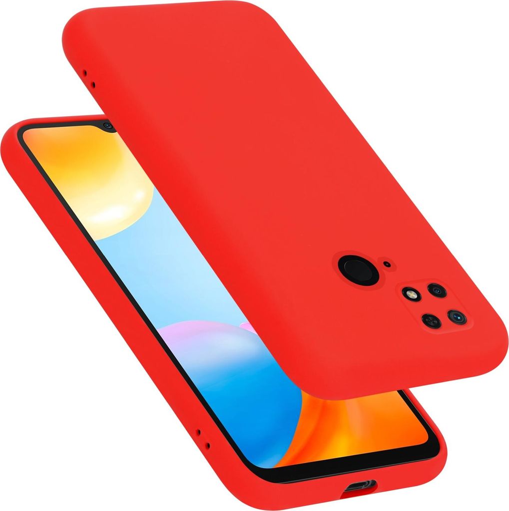 Cadorabo Schutzhülle für Xiaomi RedMi 10C / POCO C40 Hülle in Rot Handyhülle Case Cover TPU Etui