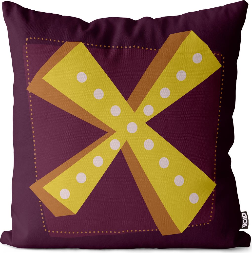 VOID X Buchstaben Vintage Initialen Kissenbezug Kissenhülle Sofakissen Kissen Deko Outdoor-Kissen Dekokissen