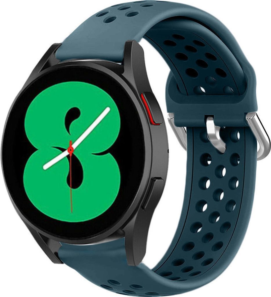 Strap-it Samsung Galaxy Watch 4 - 40mm Silikonarmband mit Löchern (FelsGrün)