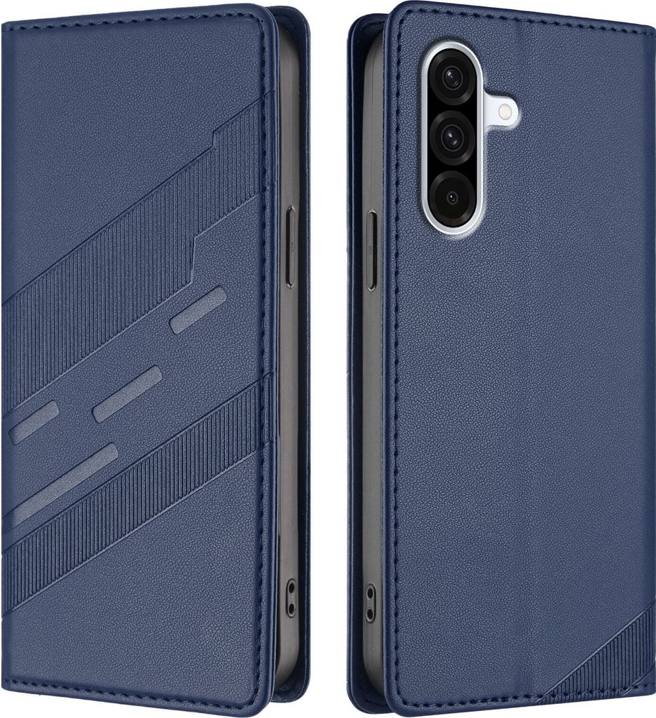 Hülle für Samsung Galaxy A36 5G, Kunstleder Brieftaschen Handyhülle mit Kartenfach und Standfunktion Blau