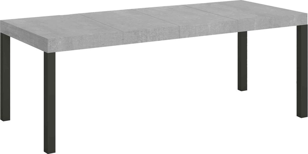 Everyday Premium Ausziehtisch 200/460x90 cm Beton Anthrazit Beine
