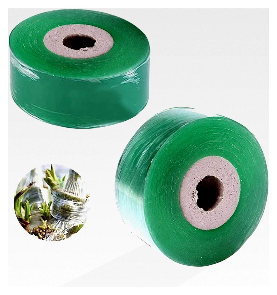 Veredelungsband, 2 Stück, dehnbares Pfropfband, transparent, biologisch abbaubar, feuchtigkeitsbeständig, Herrenwerkzeuge (Grün, 3 cm)