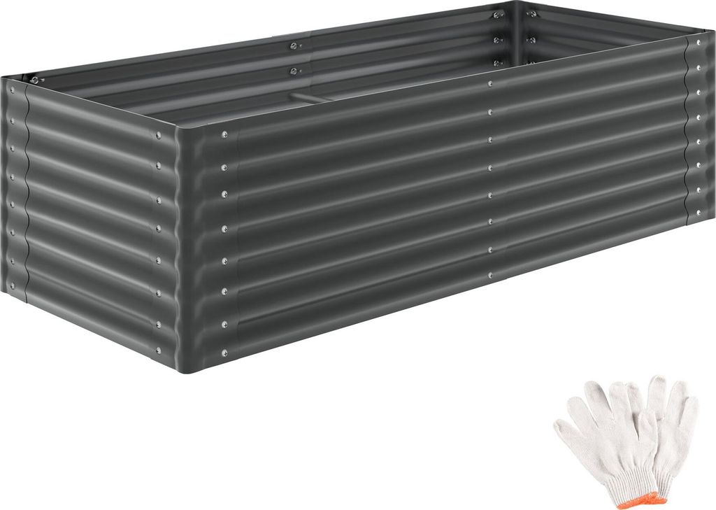 tectake Hochbeet Blomma verzinkt 200x80x62cm 970L Stahl Produktbild 