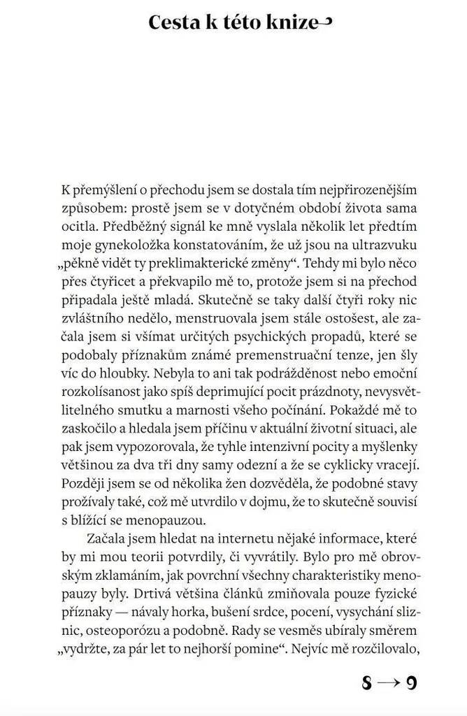 Livre de psychologie féminine Padesátka sur l'étape de la ménopause