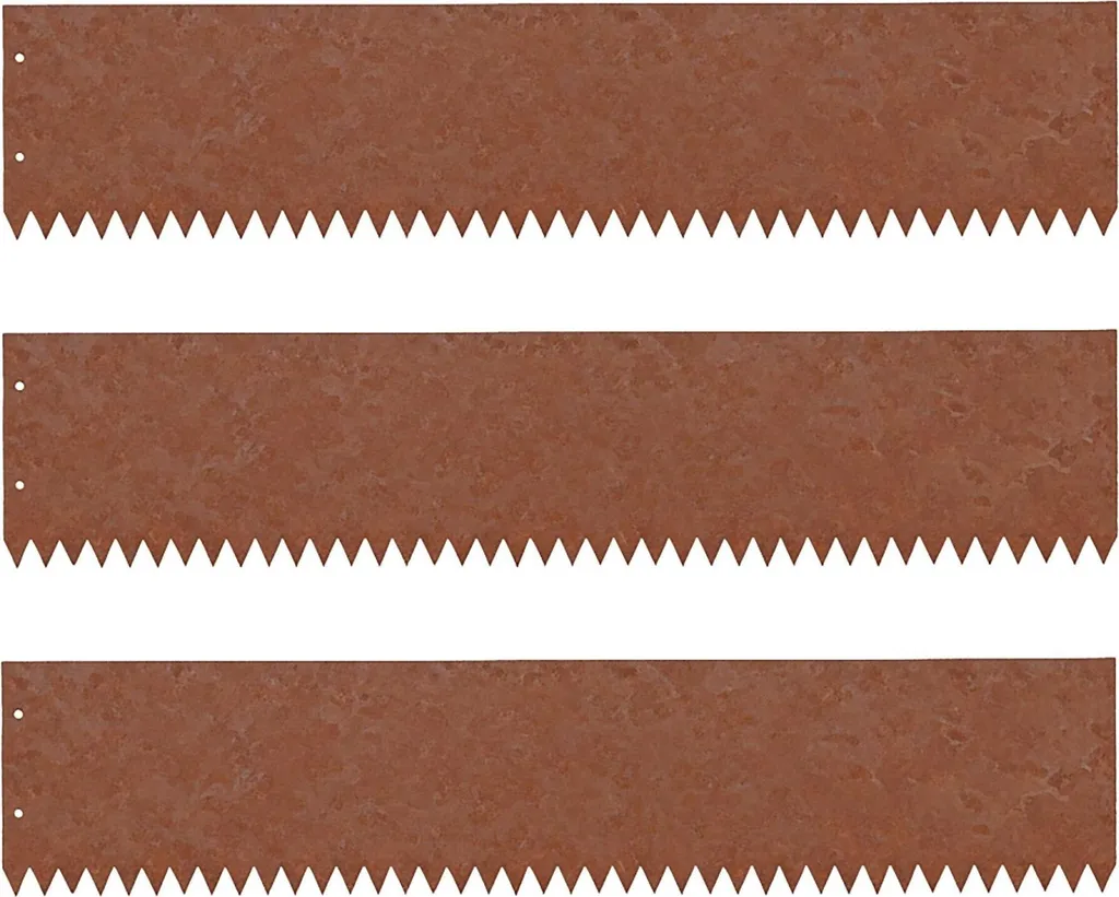 Bordure de pelouse acier flexible aspect rouille ultra résistante