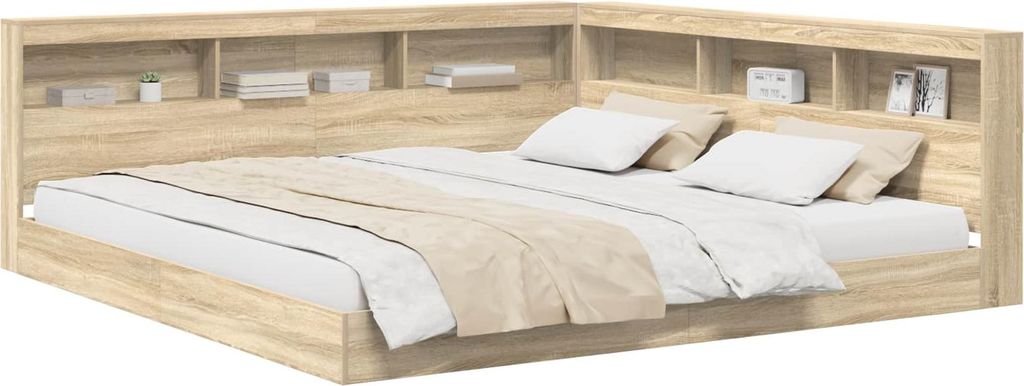 vidaXL Libreria letto rovere Sonoma 180 x 200 cm materiale Immagine del prodotto 