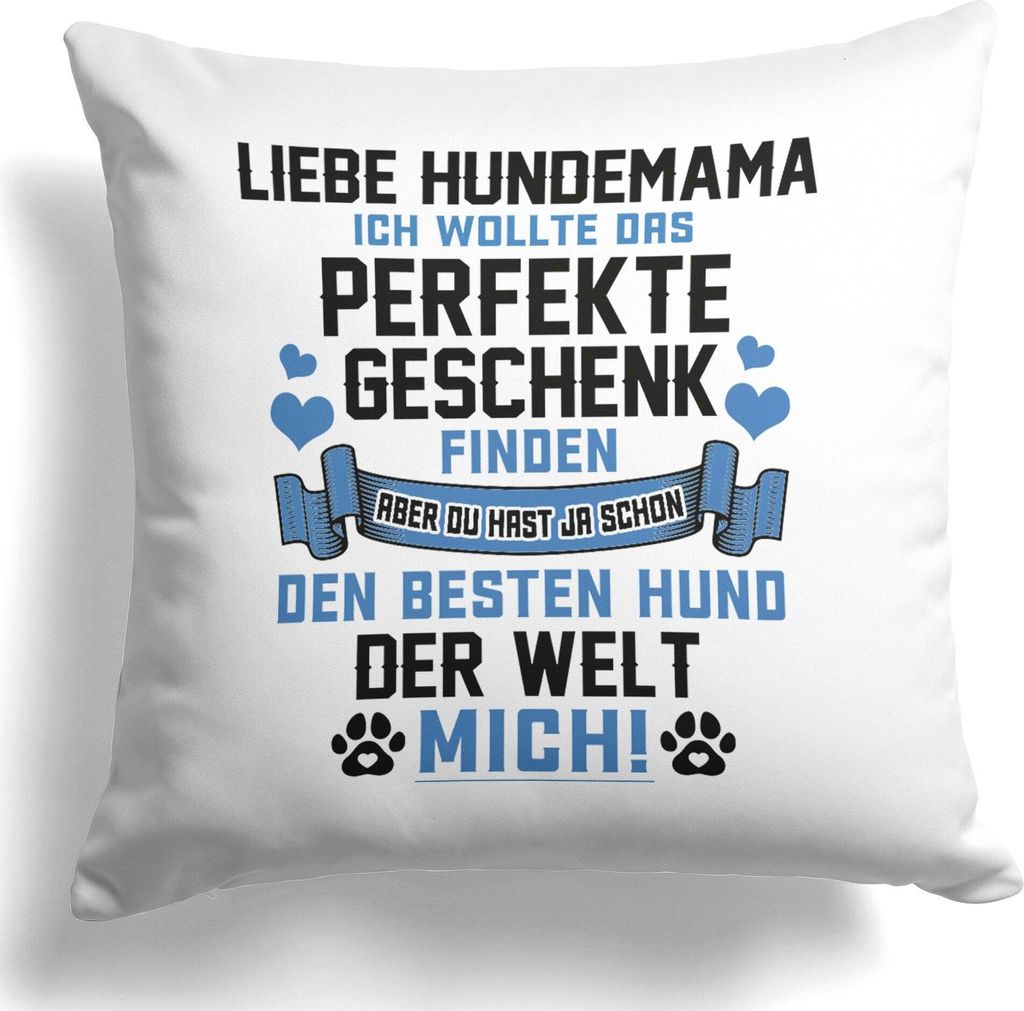 22Feels Hundemama Geschenk Frauchen Hund Kissen Deko Frauen Muttertag Geburtstag Weihnachten Hundeliebe Dekoration Couch Welpe Sofa Wohnaccessoire ...