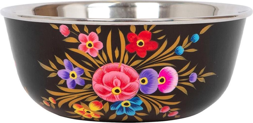1x Schwarz Stiefmütterchen 14.5cm Handgemalt Picknick Snackschale - Wiederverwendbar Picknick Party Pasta Essen Abendessen Servier Geschirr - Von ...