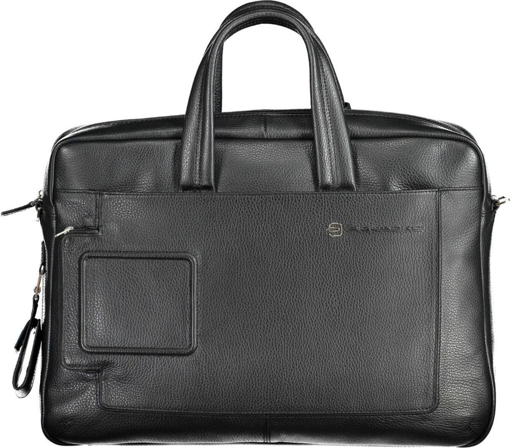 Elegante Schwarze Aktentasche für Herren mit Laptopfach und Taschen