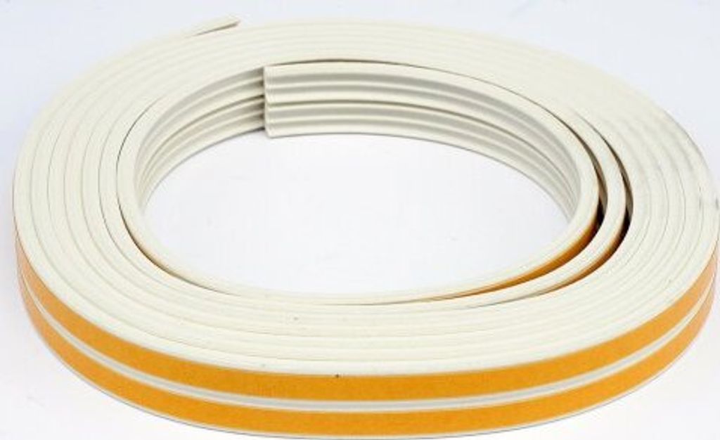 Těsnění do oken a dveří samolepící 9x4mm TYP E bílé 6M Obrázek produktu 