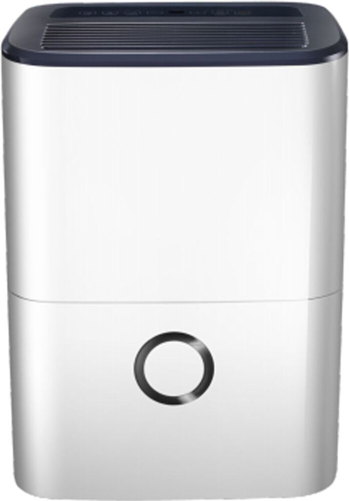 A white and dark gray humidifier against a white background.