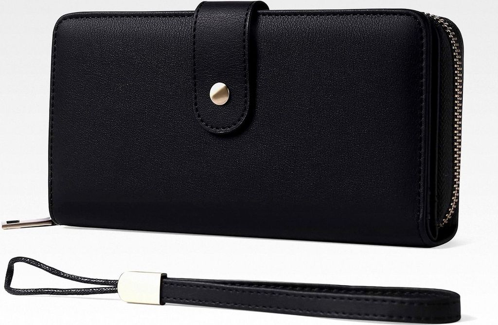 Geldbörse Groß - Mittelgroßes Portemonnaie für Damen aus Leder mit großer Kapazität - mit RFID-Schutz - 14 Kartenfächer und Kleingeldfach