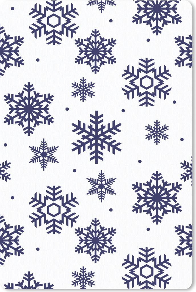 MuchoWow Mauspad Mousepad Schneeflocke - Winter - Muster 18x27 cm - Mousepads - Maus Mat - Pad - Mausunterlage