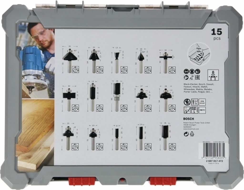 BOSCH Mixed Set 15-dielna sada fréz Obrázok produktu 9
