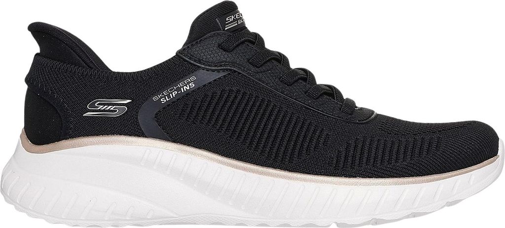 Skechers Bobs Squad Chaos Current Muse Slip-On Schwarz BKGD Produktbild 