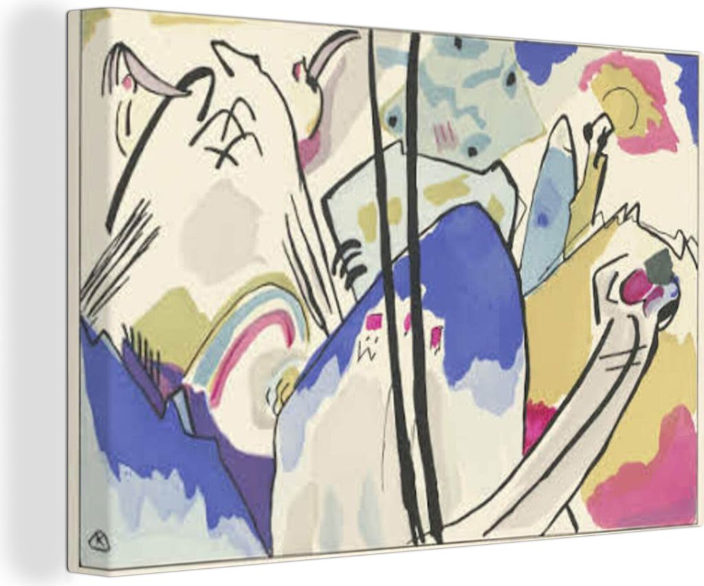 OneMillionCanvasses - Leinwandbilder - 140x90 cm, Komposition 4 - Gemälde von Wassily Kandinsky, Wandbilder Kunstdruck Wanddekoration
