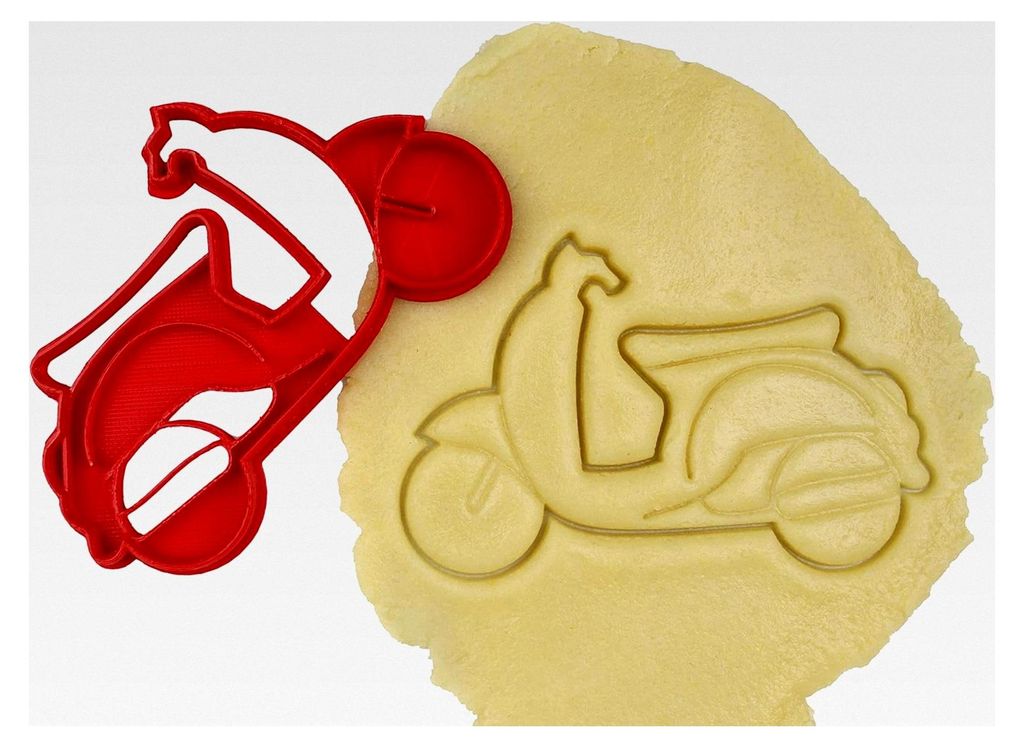 Ausstechform Roller – Motiv Motorrad – Farbe wählbar