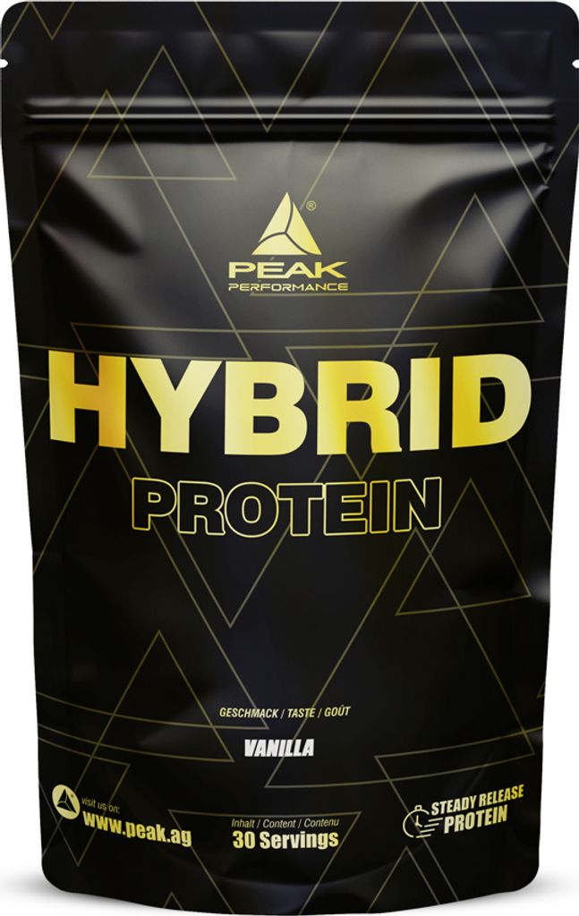 Hybrid Protein - 900g : Vanilla I 30 Portionen I Mehrkomponenten-Protein I optimale Kombination von Milchprotein, Whey Isolat & Ei Protein